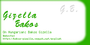 gizella bakos business card